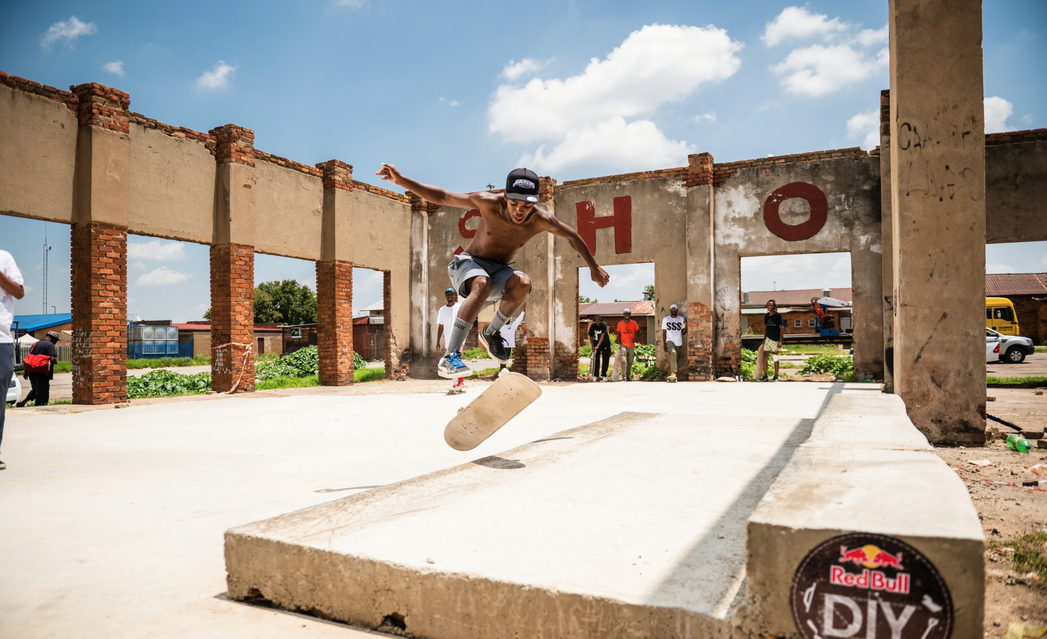 See how a derelict building can be transformed into a skate spot