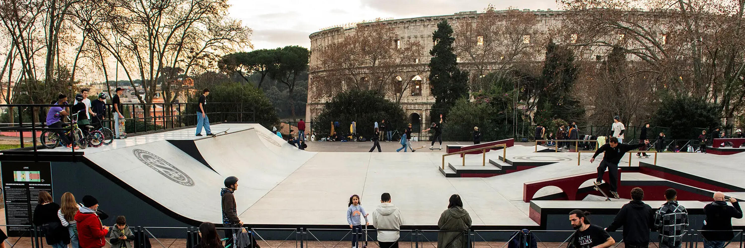 Skatepark With Colosseum View Gives Rome a Modern Tourist Attraction
