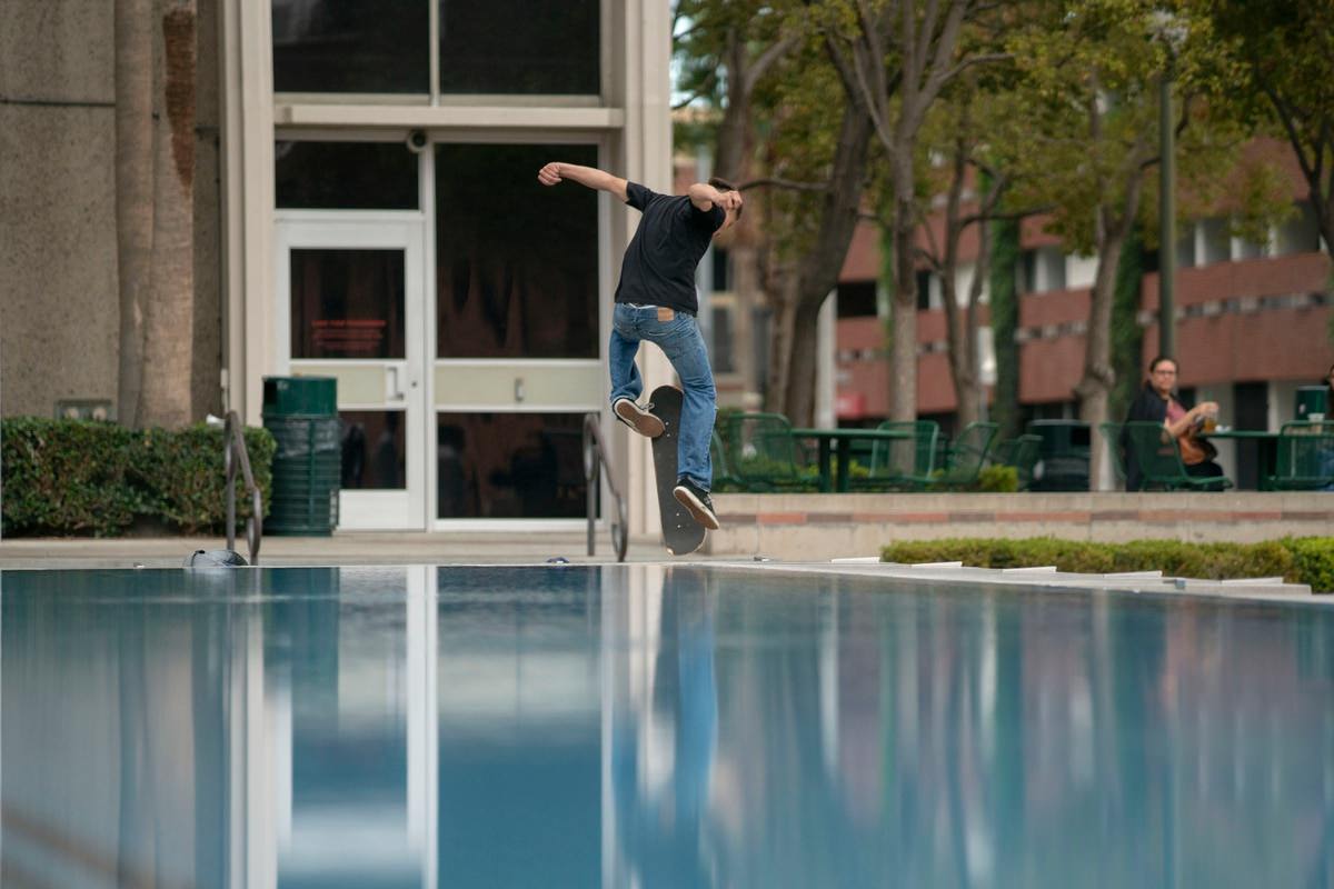Skateboarders shred stress