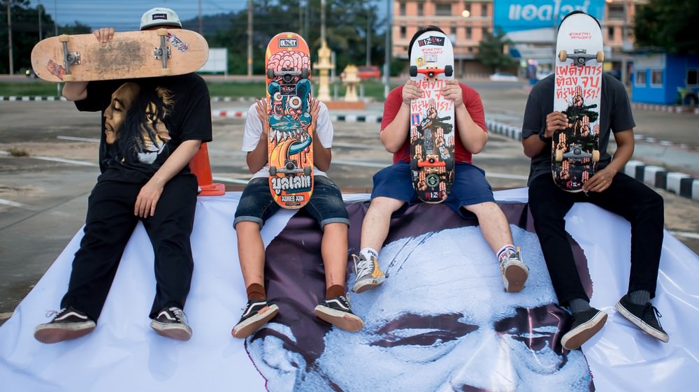 Thai Skateboarders Defy Authorities With 'Anti-Dictator' Designs